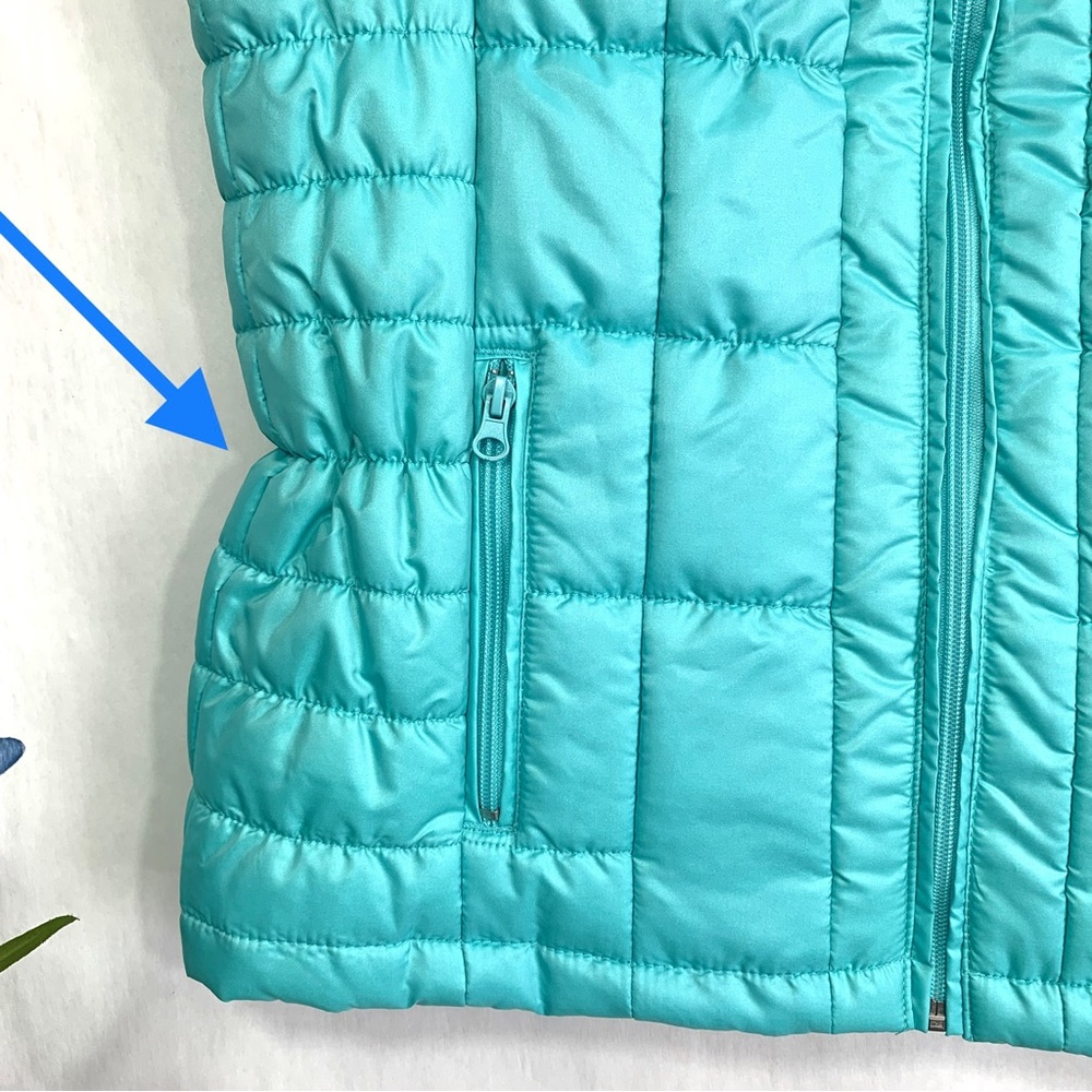 New York & Company Women's Light Blue Sleeveless Zippered Quilted Puff Vest NWT - Picture 8 of 9